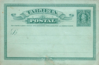 Chile Correos Postcard 1 Centavo Ganzsache um 1900