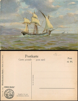 Marine Galerie  258 Mittelländische Barke  sig. Christopher Rave *1920