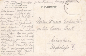 Coburg Veste sheep herd artist card O. Wiegk o approx. 1930