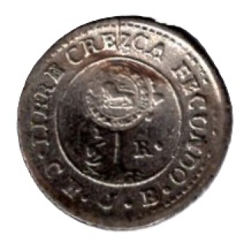 Costa Rica 1/2 Real Gegenstempel 1849