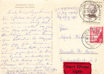 01640 Coswig Sachsen Parkanlage beim Rathaus o 1958