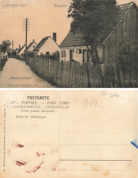 Ostragehaege Dresden Drescherhaeuser "Grossstadt Idyll" * um 1910