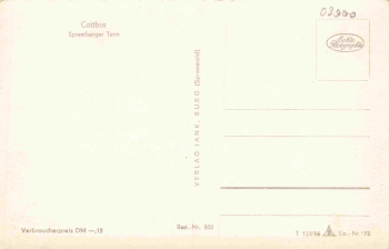 Cottbus Spremberger Turm * 1956