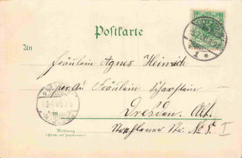 Cottbus Mehrbildlitho mit Trachten o 1900