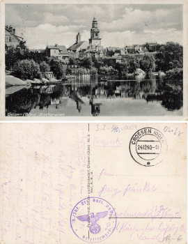 Crossen Or Stadtgraben Krosno Odrzanskie Ostbrandenburg Feldpost 12/24/1940