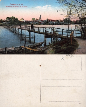 Crossen Oder Muendung des Bober Krosno Odrzanskie Ostbrandenburg * um 1920