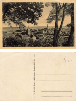 Crossen Oder von der Wilhelmshoehe Krosno Odrzanskie Ostbrandenburg * um 1930