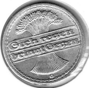 50 Pfennig 1922 G Weimarer Republik