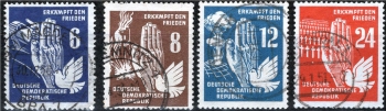 GDR Michel 276-279 o Peace day stamp