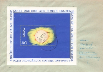 DDR Block 21 Jahre der ruhigen Sonne auf Brief o Röbel 18.1.1971 nach Waren