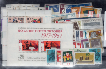DDR Jahrgang 1967 Briefmarken postfrisch komplett