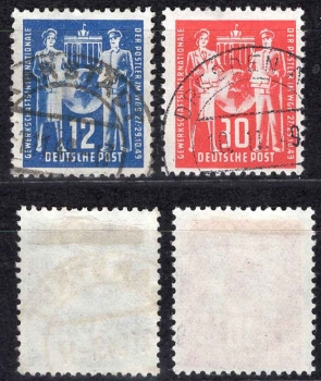 GDR Michel 243-244 o union day stamp