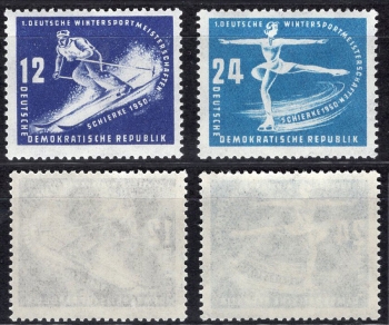 GDR Michel 246-247 ** Winter sports championship mint never hinged
