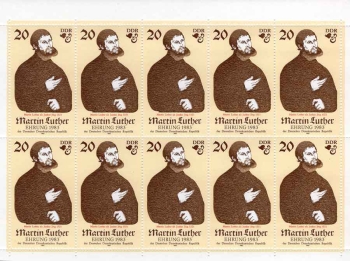 GDR Michel 2755 mini sheet Martin Luther mint never hinged 1983**