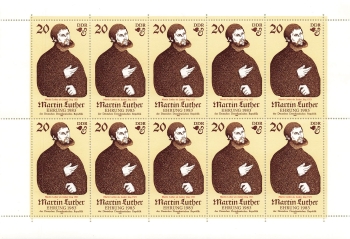 GDR Michel 2755 Martin Luther miniature sheet ** 1982