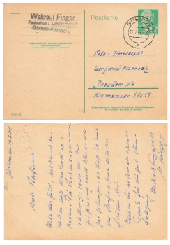DDR Wilhelm Pieck 10 Pfennig Ganzsache P68  1956DDR Wilhelm Pieck 10 Pfennig Ganzsache P68 o Güstrow 17.2.1958