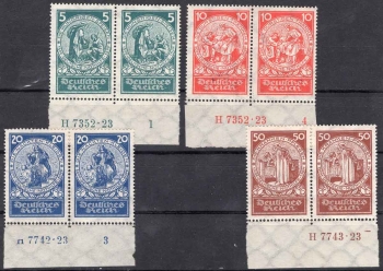 Deutsches Reich Michel 351-354