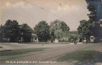 Dahlem Berlin U-Bahnhof Dahlem Dorf alte Ansichtskarte Feldpost 1942