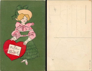 Dame mit Herz  * ca.1920