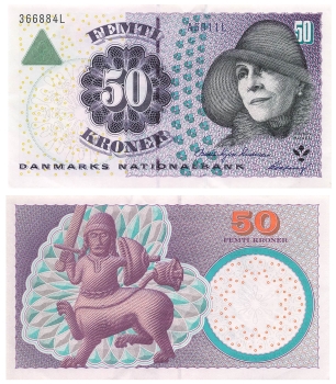 Denmark 50 Kroner 2001 banknote