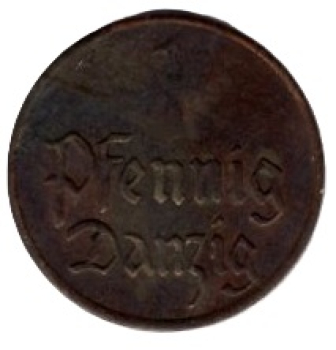 Danzig 1 Pfennig 1923 Polen