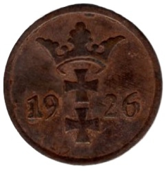 Danzig 2 Pfennig 1926 Polen