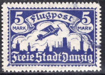 Danzig Michel 116 o gestempelt Flugpost 