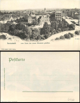 Darmstadt "Halt against the light" card * approx. 1900