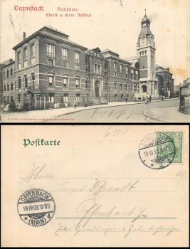 Darmstadt University Electr. and chem. Institute o 10.10.1903