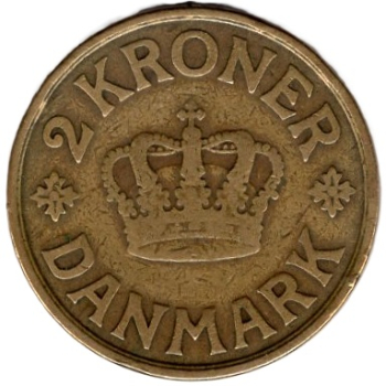 Dänemark 2 Kroner 1925 Christian X