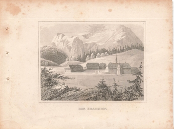 The Brandhof near Mariazell in Austria original steel engraving around 1840 