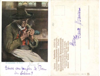 The smoker Artist Karke H. Lindenschmit tobacco pipe * ca. 1900