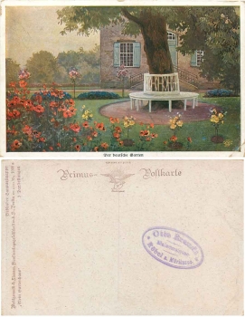 Der deutsche Garten "mein Gartenhaus" Primus Künstlerkarte *ca. 1910