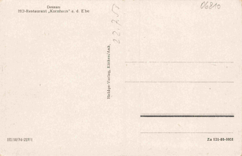 Dessau HO-Restaurant "Kornhaus" * um 1950