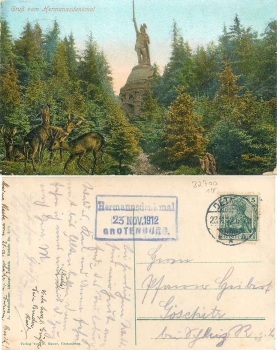 Detmold Hermannsdenkmal o 23.11.1912