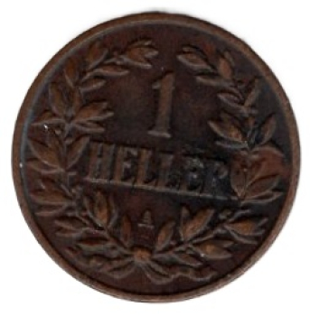 German East Africa 1 Heller 1904 A