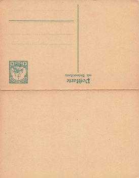 Deutsch Ostafrika Ganzsache mit Antwortkarte 4 Heller * um 1910