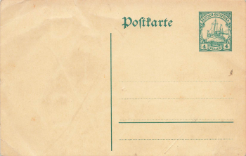 Deutsch Ostafrika Ganzsache 4 Heller mit Wasserzeichen * um 1910