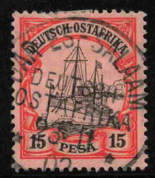 German East Africa Michel 15 o (cancelled) Kaiser's Yacht issue