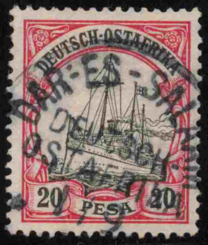 Deutsch-Ostafrika Michel 16 o gestempelt Kaiseryacht 