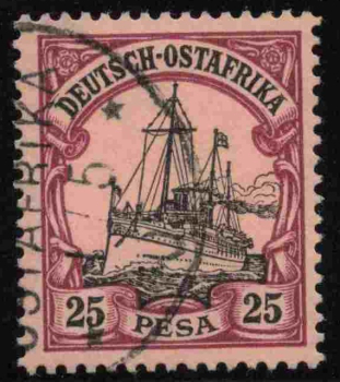 Deutsch-Ostafrika Michel 17 o gestempelt Kaiseryacht  