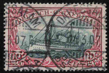 Deutsch-Ostafrika Michel 39A o gestempelt Kaiseryacht  ​​​​​​​geprüft Bothe BPP