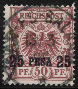 German East Africa Michel No. 5 o (cancelled), Crown & Eagle design.