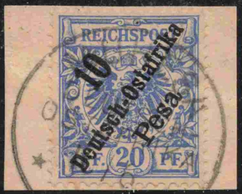 Deutsch-Ostafrika Michel 9 o gestempelt Krone Adler