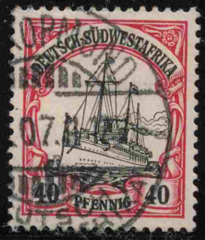 Deutsch-Südwestafrika Michel 17 o gestempelt Kaiseryacht