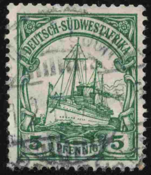 Deutsch-Südwestafrika Michel 25 o gestempelt Kaiseryacht