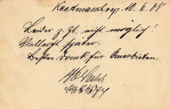 Deutsch-Südwestafrika Ganzsache 5 Pfennig o Keetmanshoop 15.6.1908 nach Schwarzenberg