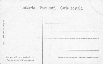 Landscape at Waterberg, German South West Africa * around 1910