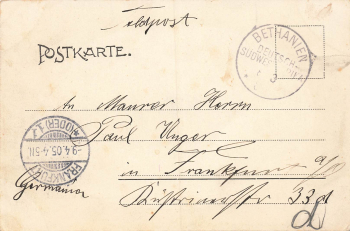 Warmbad Eingeborenen Schule Deutsch-Südwestafrika Feldpost Bethanien 8.3.1905