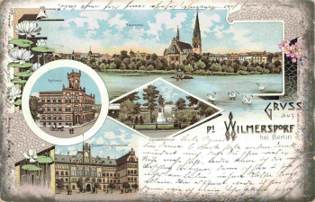Deutsch-Wilmersdorf, Berlin – Vintage lithographic postcard, c. 1900